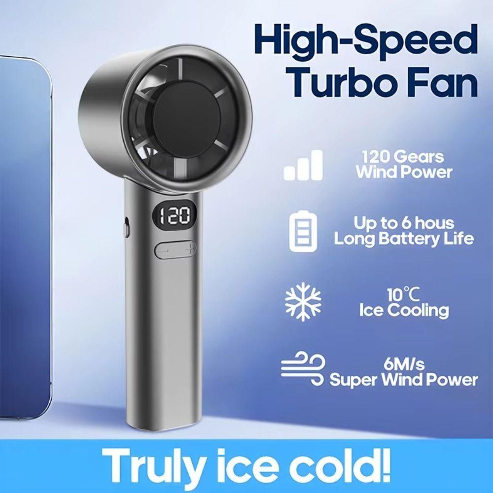 

Portable Handheld Fan USB Rechargeable Mini Air Cooler Small Electric Fan Outdoor сірий