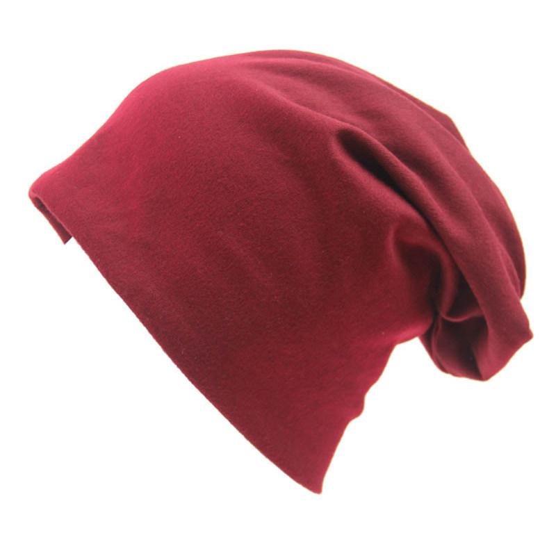 Women's Autumn Winter Pullover Sports Street Hip Hop Loose Knitted Cotton Hat KTY