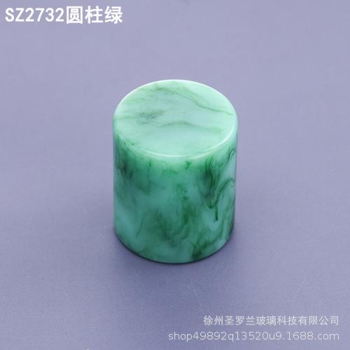 15mm Resin Perfume Bottle Cap, Hand-Polished Sphere & Cylinder Shape, Crimp Neck Spray Lid for Refillable Atomizer
