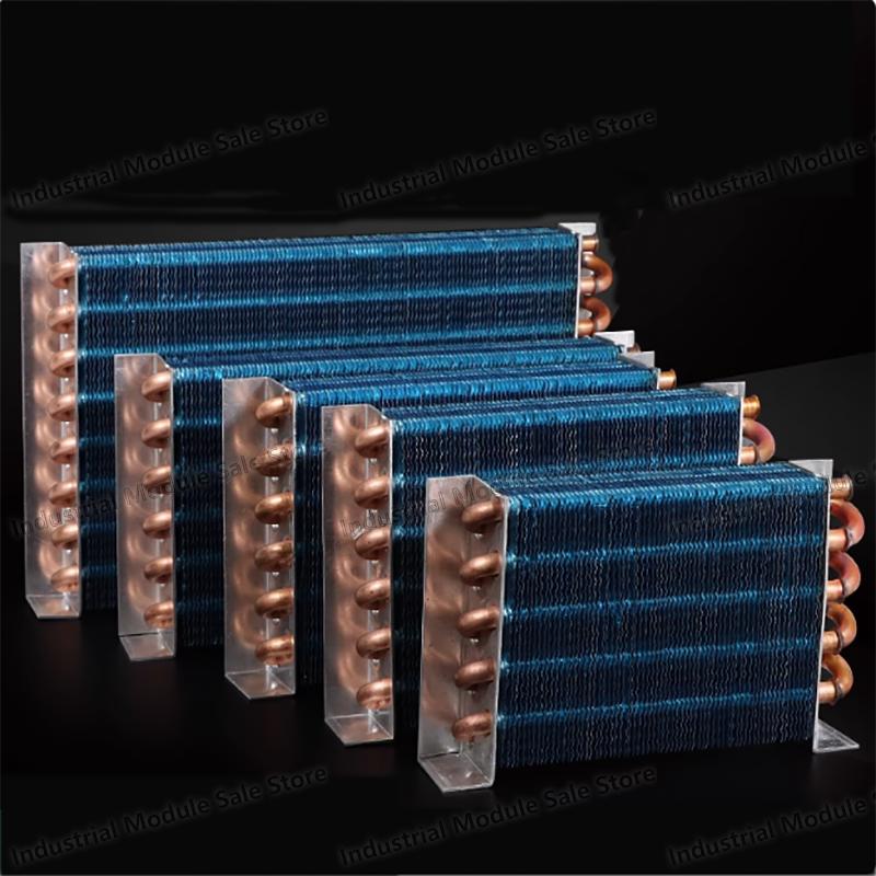 1pcs. Copper Tube Heat Exchanger For Physical Condenser Cooling Coil Refrigerator Aluminum Heat Exchanger Small Without Coating