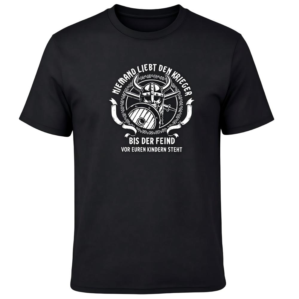 Viking Warrior Skull German Quote Graphic man's T-Shirt