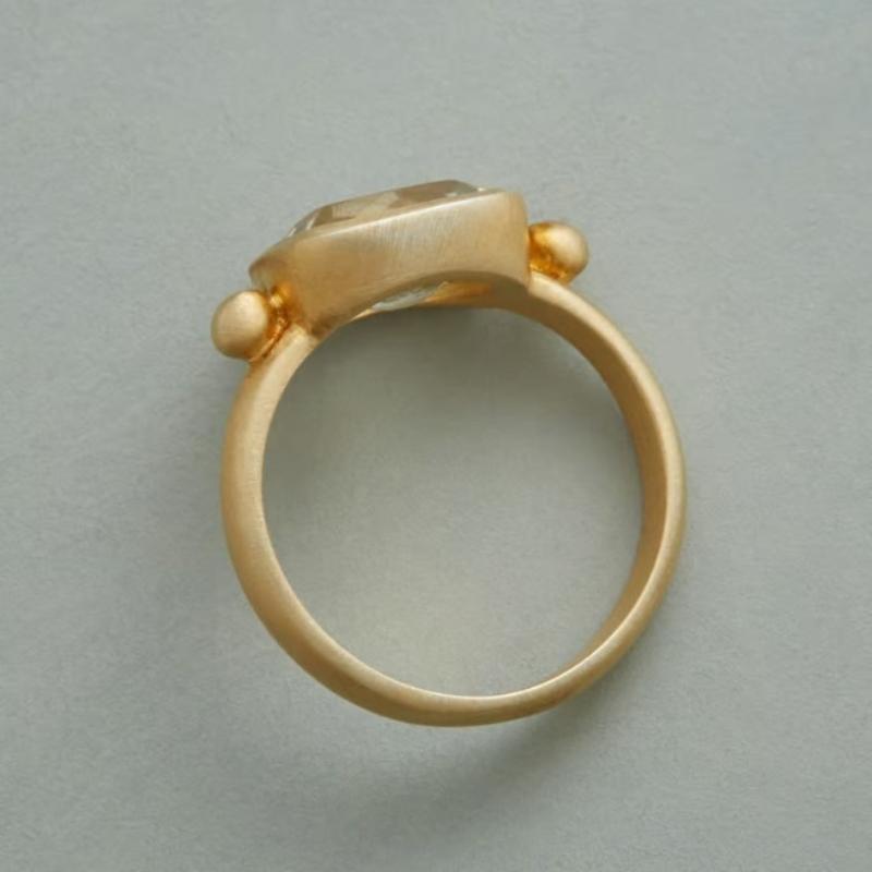 New Fashionable Square Inlaid Zircon Ring, Women's Daily Simple Design Classic Versatile Holiday Accessories Jewelry