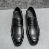 Men Brown Loafers Thick Sole Platform Height Increase Black Classic Business Office Dress Prom Tuxedo Party Shoes