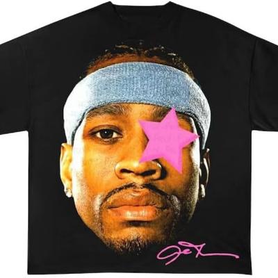 AI Allen Basketball Star Streetwear Vintage Style T-Shirt Black