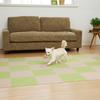 Sanko Just Place and Veterinarian Pet Tile 30cm x 40 Sanko Made in Can be Cut with Stick, Recommended, Water-Repellent Mat, 30cm, Pieces, Green, Dog,