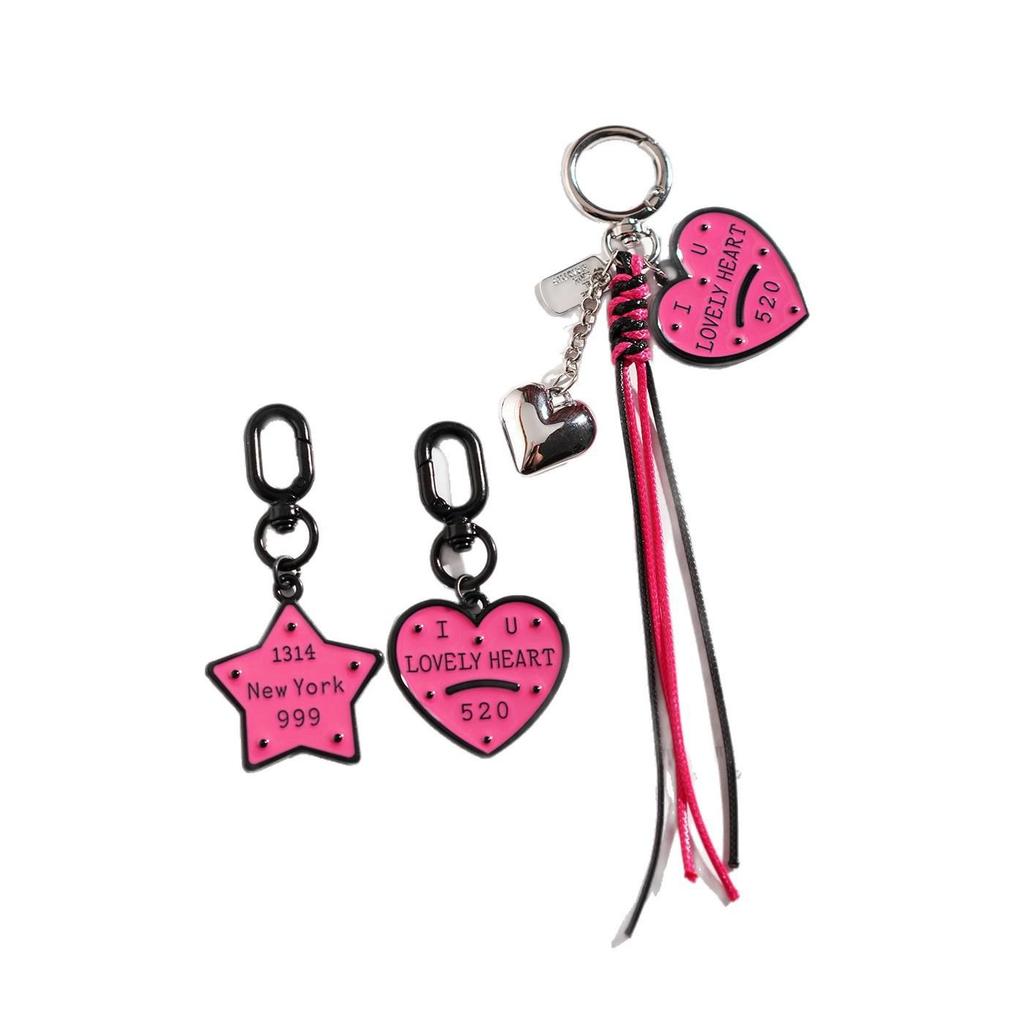 INS Cute Cartoon Star and Heart Keychain Pendant - Small Gift for Bags and Backpacks