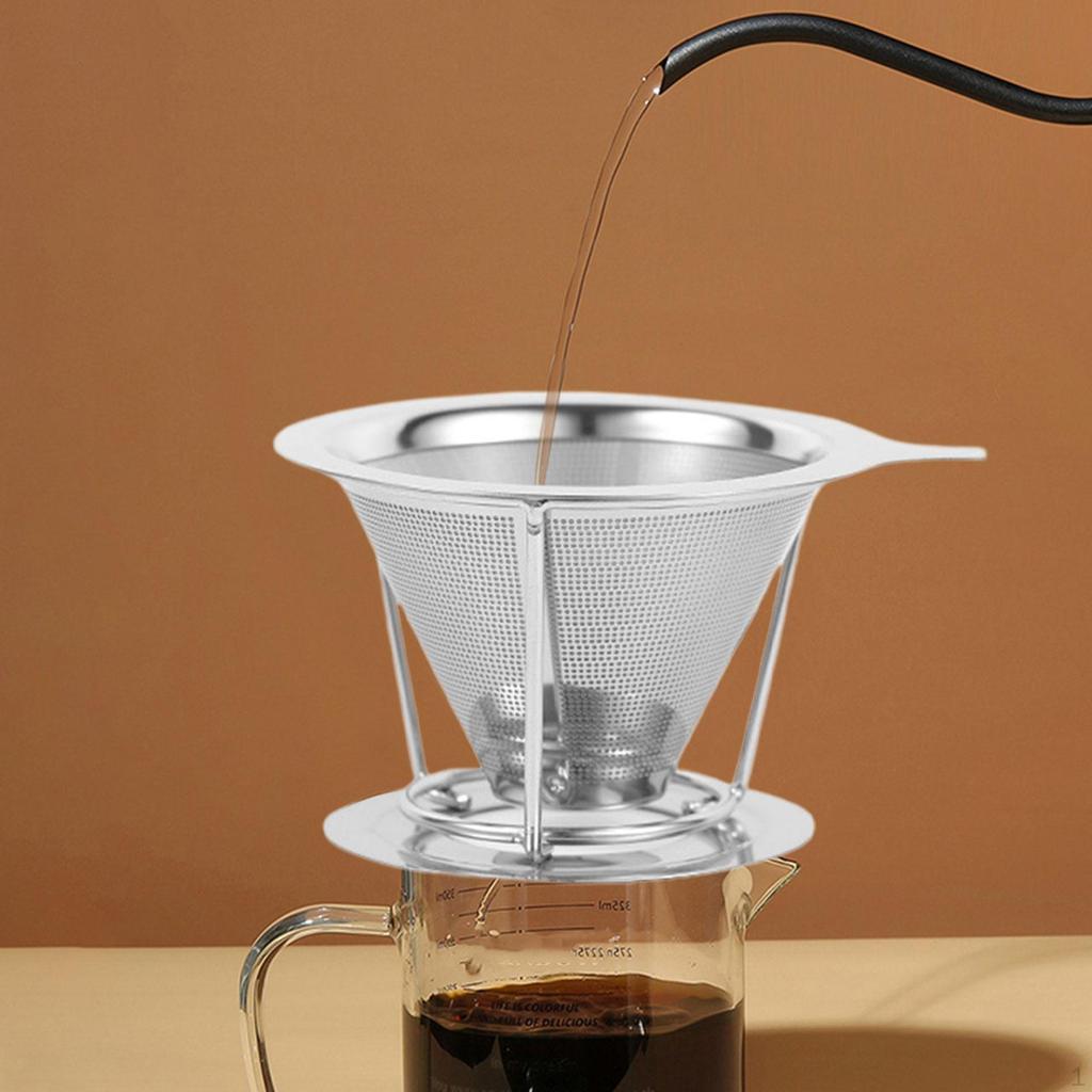 Uchwyt siatkowy na dripper do kawy Wielorazowy filtr do domu kawiarni wędrówek podróży
