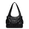 2023 Patchwork PU Crossbody Shoulder Bag for Women - European and American Style, Large Capacity Handbag