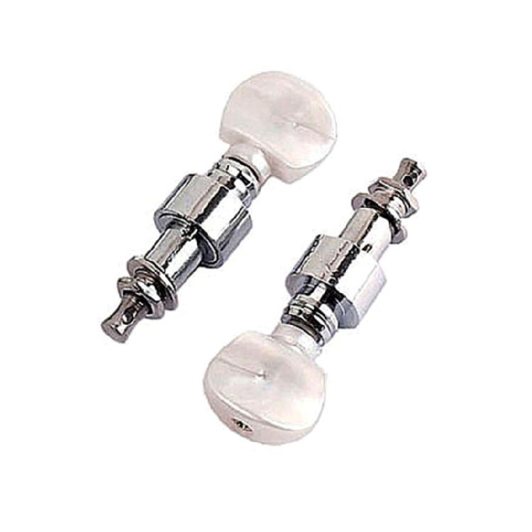 2Pcs Banjo Tuner Banjo Geared Machine Pearled Pegs Tuning 2 Head Tuner Tone Keys