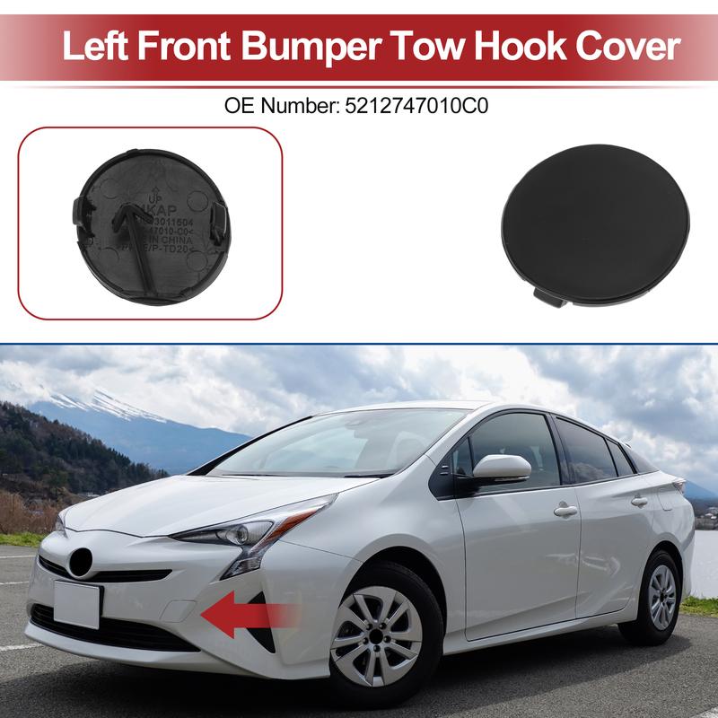 UXCELL Left Front Car Tow Hook Cover Cap for Toyota Prius 2004-2009 No.5212747010C0
