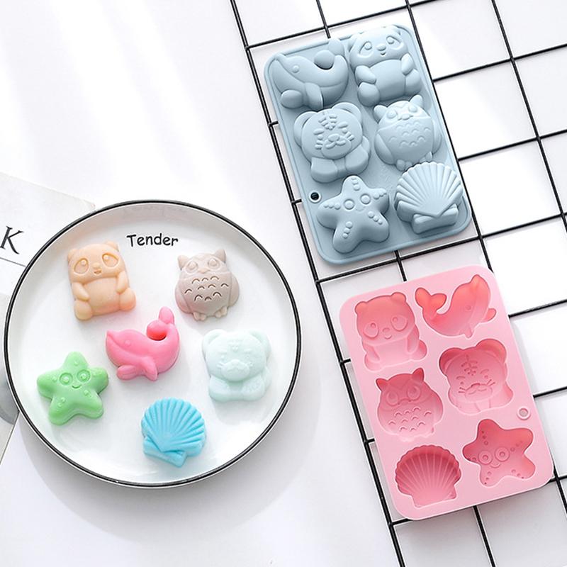 Chocolate Mold Owl Tiger Dolphin Silicone Mold For Cake Gummy Jello Ice Cube Crayon, Cake Decoration Soap Mold