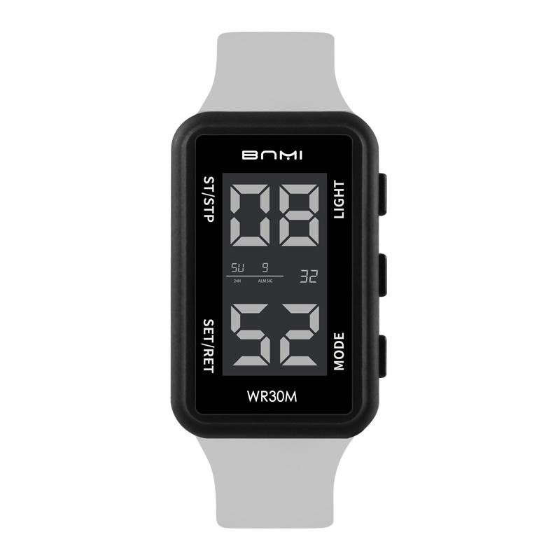 Multifunctional Rectangular Men's Electronic Watch 30m Waterproof Alarm Clock LED Display Sports Watch Man Digital Wristwatches
