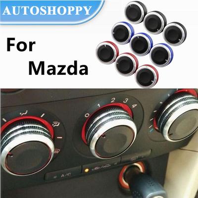 Aluminum Alloy Car Air Condition Knob AC Heater Control Button Knob for Mazda 3 M3 2004 - 2009 Interior Accessories
