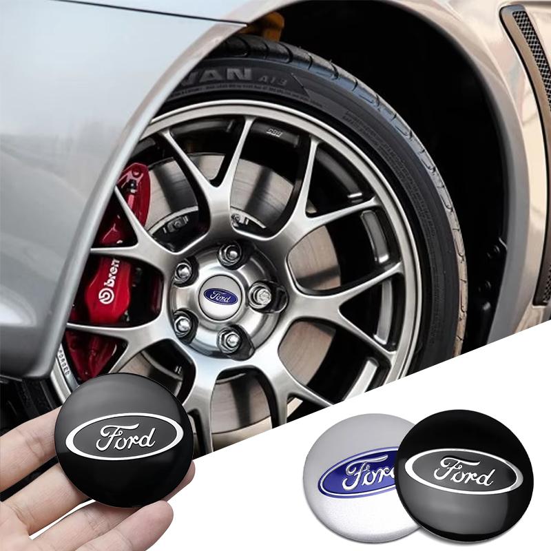 Car 4pcs Styling 56mm Aluminum Auto Wheel Center Hub ZX31 Cap Sticker For Ford Fiesta Mondeo Fusion Explorer Escape Shelby Edge Kuga