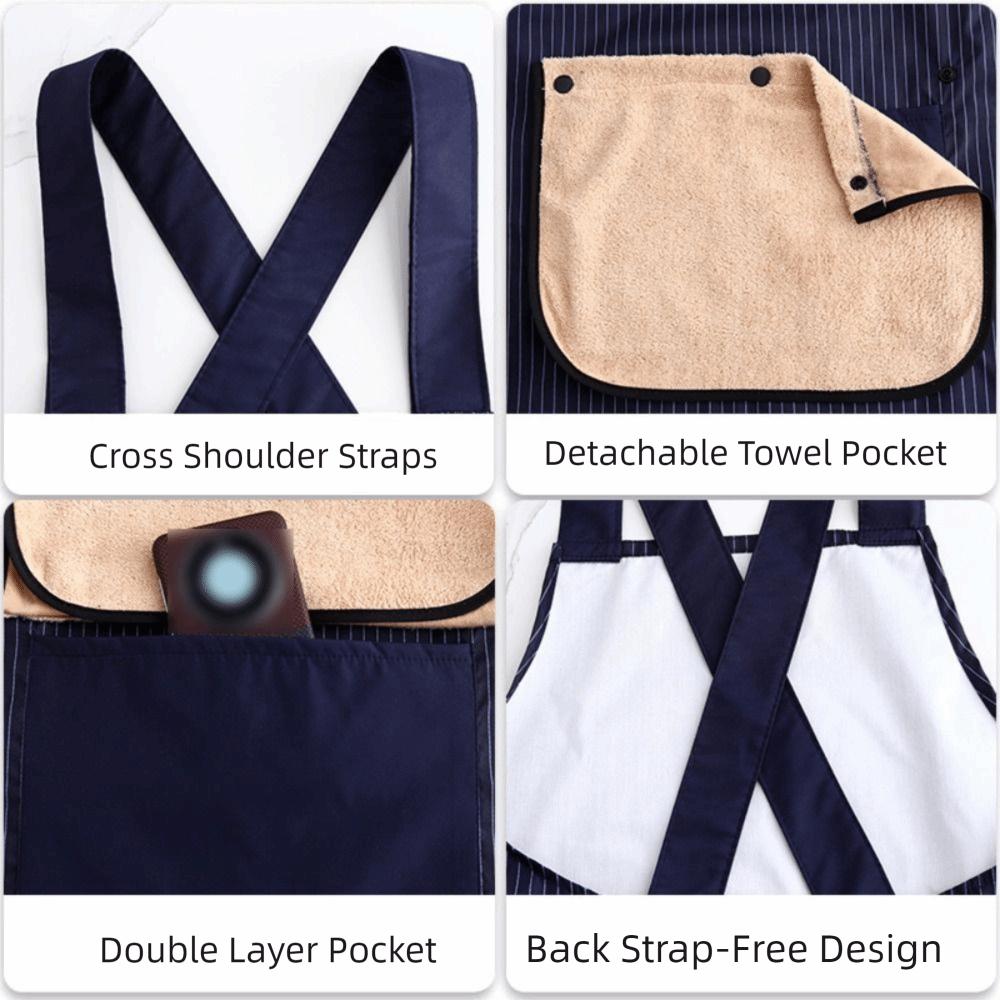 Waterproof Household Work Apron X-Back Dishwashing Cleaning Apron Waiter Sleeveless Apron  BBQ