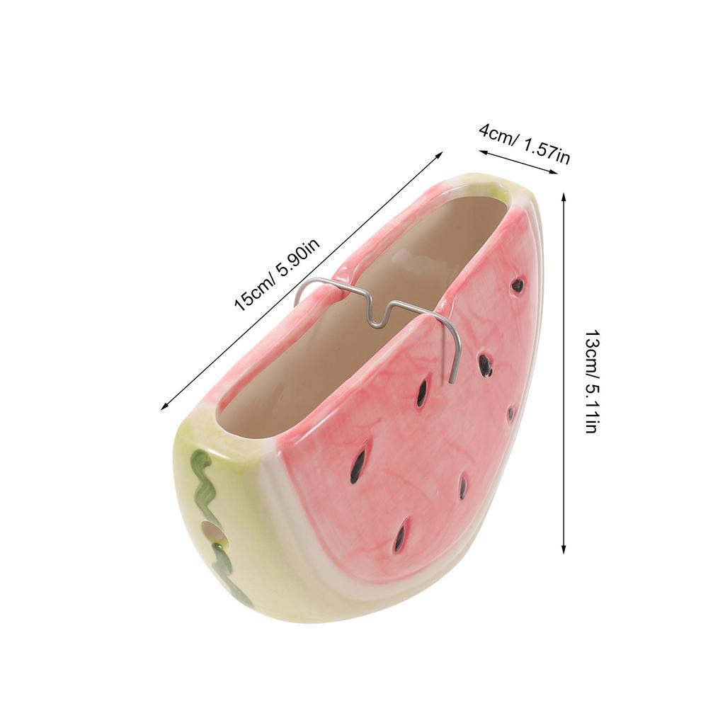 Watermelon Shaped Holder Ceramic Incense Burner Bracket Ash Catcher for Bedroom Living Room Balcony Table Indoor