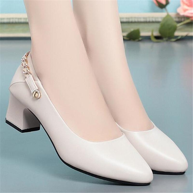 

Женские туфли на высоком толстом каблуке, свадебные туфли, женские туфли-лодочки 2025, модные туфли со стразами 6 см, женские офисные туфли для вечеринки 35