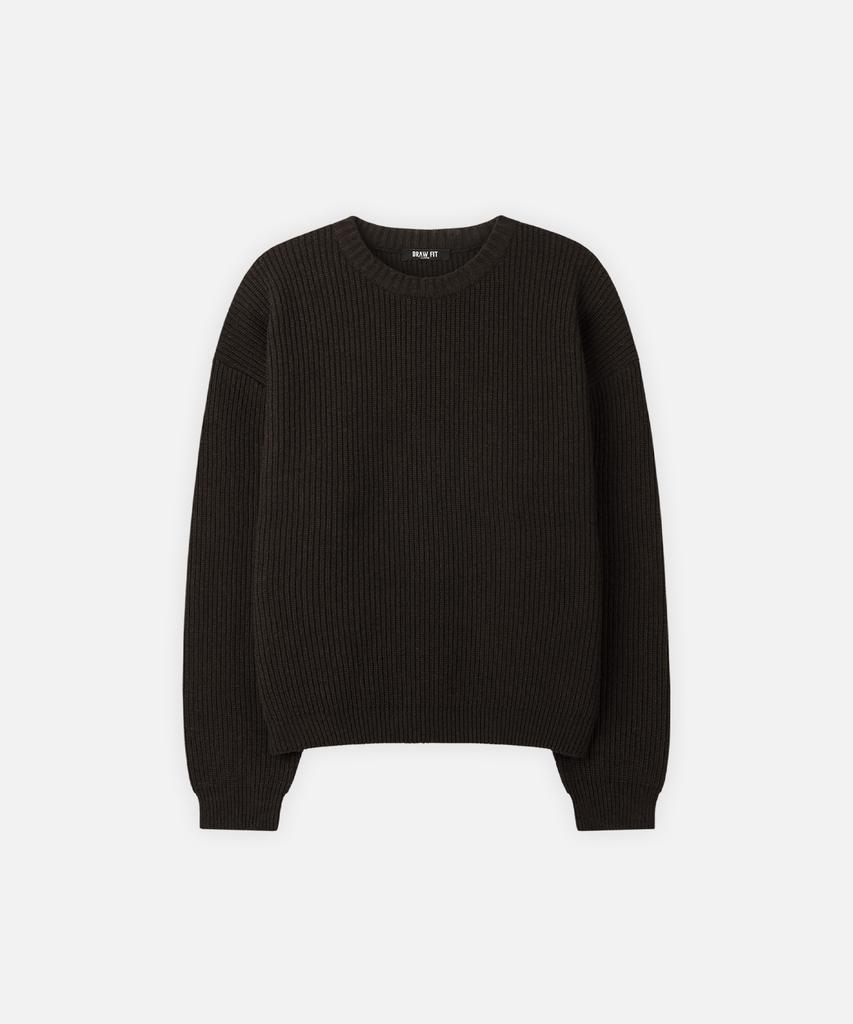 DRAW FIT Lambswool Hacci Round Knit [5Color] (Type A)
