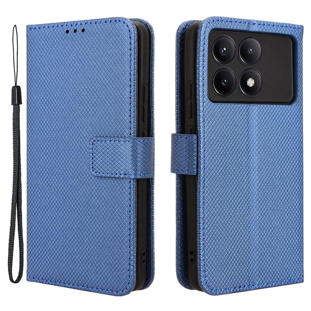 For Xiaomi Redmi K70E 5G/Poco X6 Pro 5G Phone Case Wallet Wrist Strap Card Slots Leather Cover