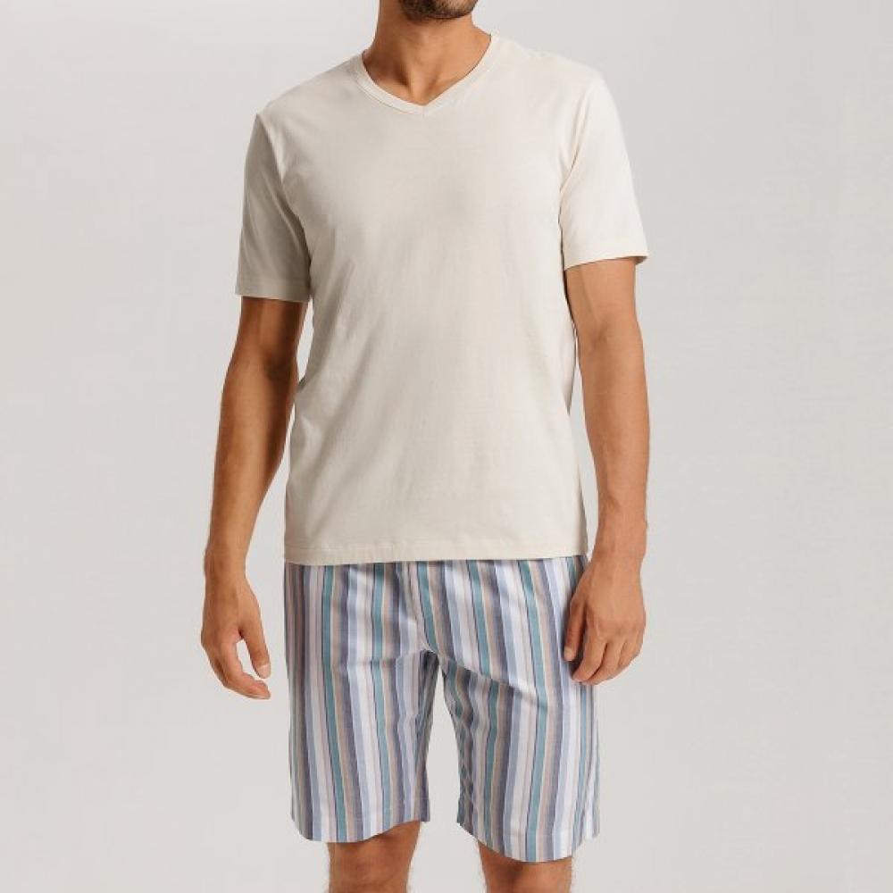 Hanro V Neck ShorT sleeVe T shirT  75051 Warm Sand warm sand/XL