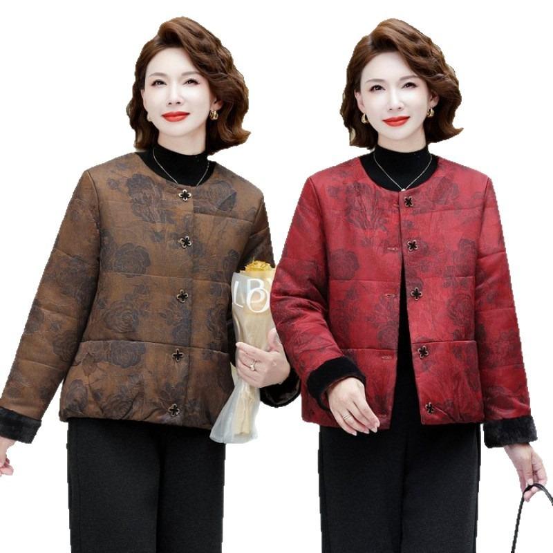 Autumn and Winter Fashion Classic Cotton-padded Coat Jacquard New Retro Cotton-padded Clothes