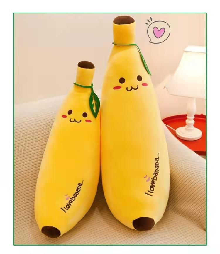 Banana-Shaped Plush Pillow, Long Sleeping Stuffed Toy
