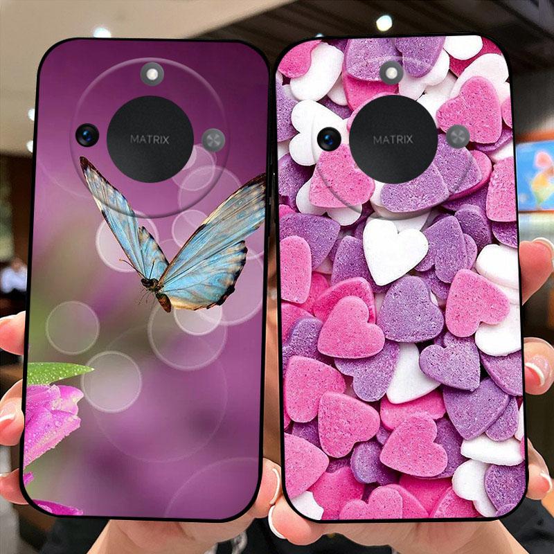 Case For Honor X9c Smart 5G Soft Silicone TPU Phone Cover For Huawei Honor X60 Protective Fundas Bumper Cartoon Color Painted