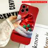 2DFlat Red Santa Hat with Holly Berry Decoration All Inclusive Film Hard Phone Case, Compatible with iPhone 18 Pro Max 17 16 15 14 13 12 11