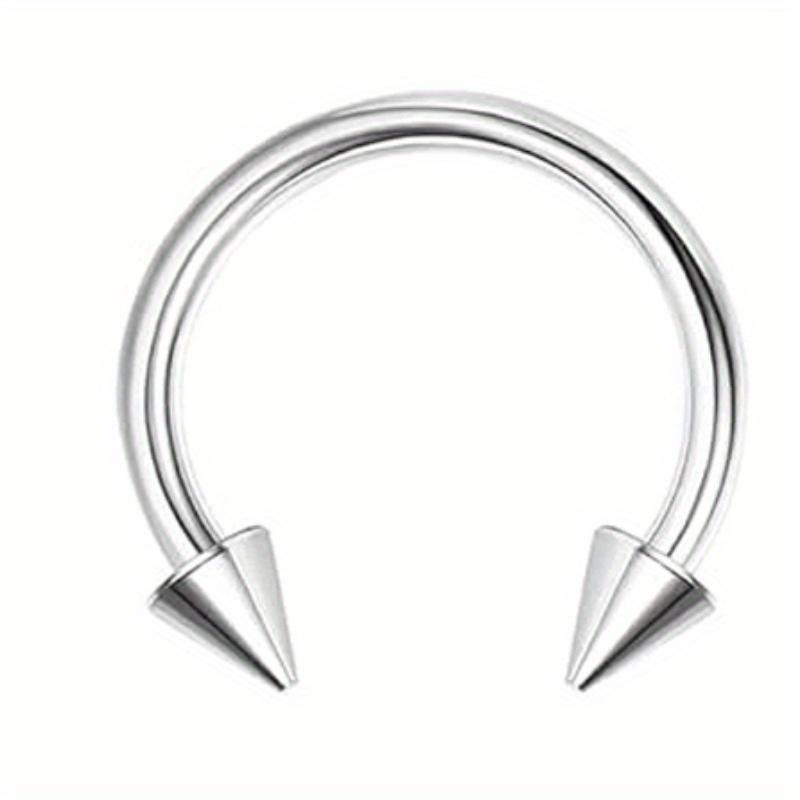 Drperfect Surgical Steel Septum Rings for Women Men Small Cute CZ Dangle Septum Nose Lip Helix Tragus Cartilage Piercing Zircon