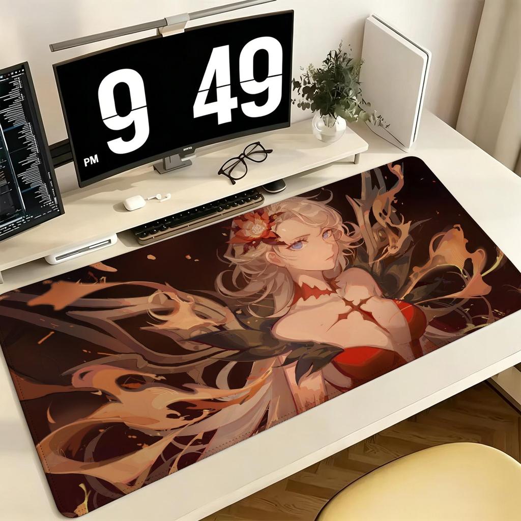 Genshin Impact La Signora Pro ESports Gaming Mousepad Extra Large NonSlip Stitched Edge Keyboard Laptop Desk Mat For Pc Gamer