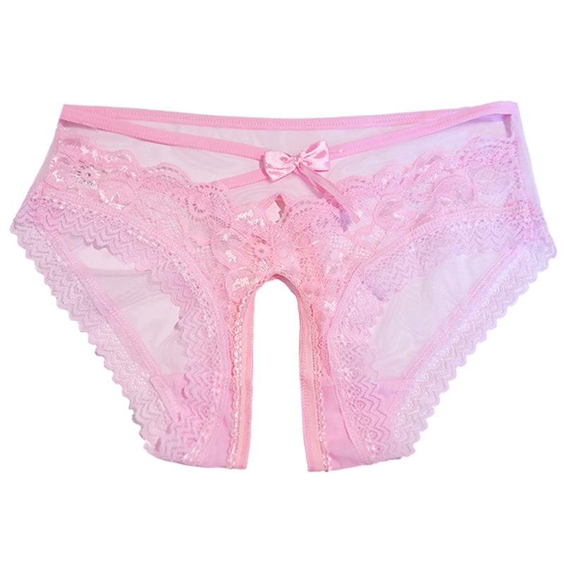 Paar Crotchless Dessous Herren Blumenspitze Durchsichtiger Slip Femboy Sissy Höschen Niedrige Taille Ausgeschnitten Crossdresser Unterwäsche