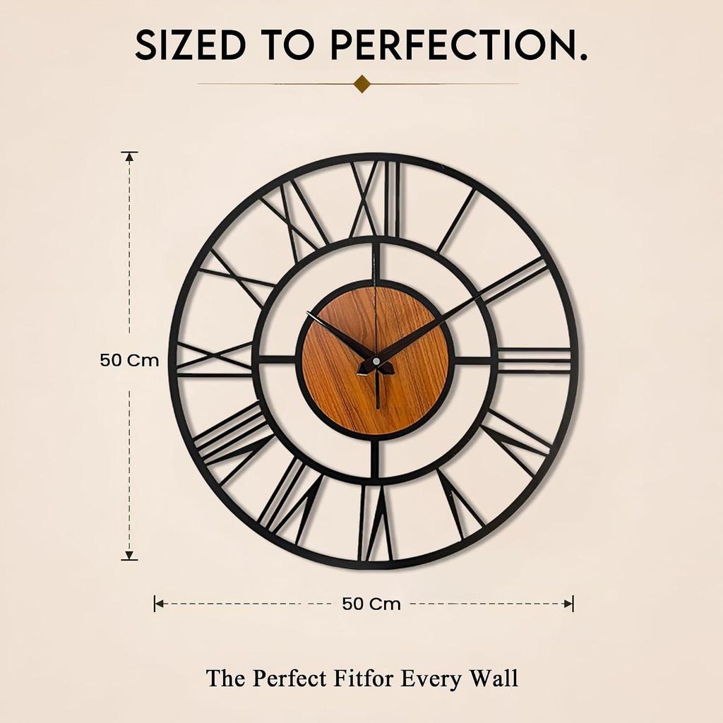 Designer Wall Clock for Living Room Stylish Latest | Metal Decorative Wall Watch Stylish Analog Hanging Clock for Living Room
