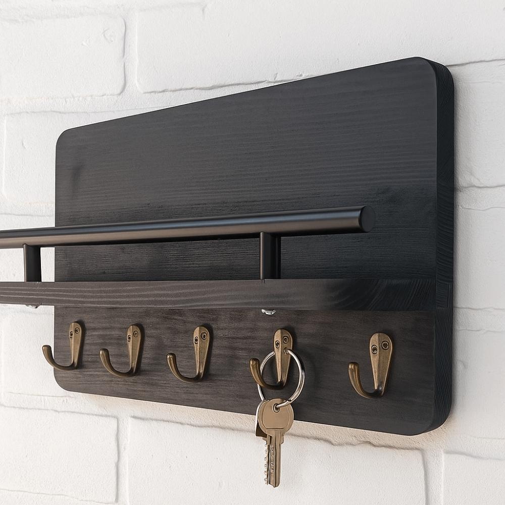 Wall Mounted Wall Hat Hanger Floating Shelf Coat Hook Save Space Clothes Storage Rack Household