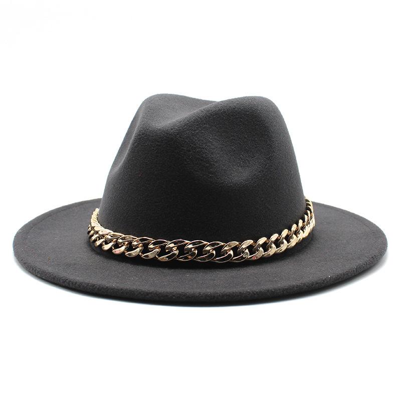 British Woolen Jazz Top Hat Men And Women Big Eaves Hat Big Eaves Felt Hat