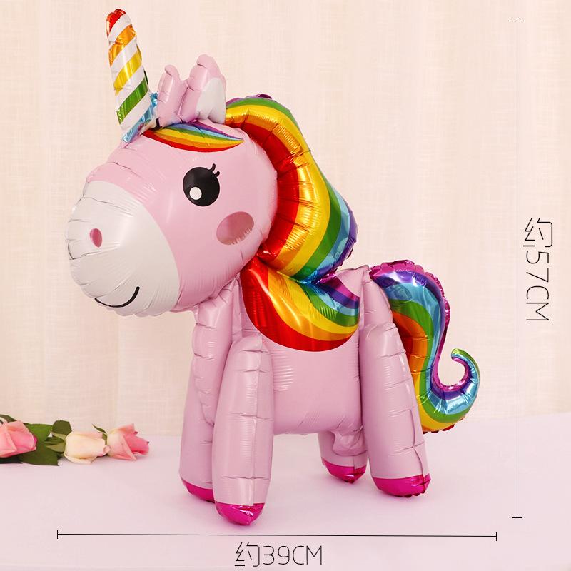 Aluminum Foil Unicorn Balloon Birthday Party Children Birthday Balloon Party Decoration Baby Full Moon Commemoration Baloon