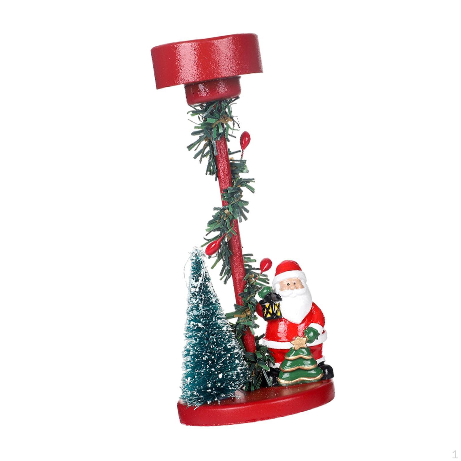 

Рождественский подсвечник конусный настольный смоляной подставка для свечей канделябр Santa Claus