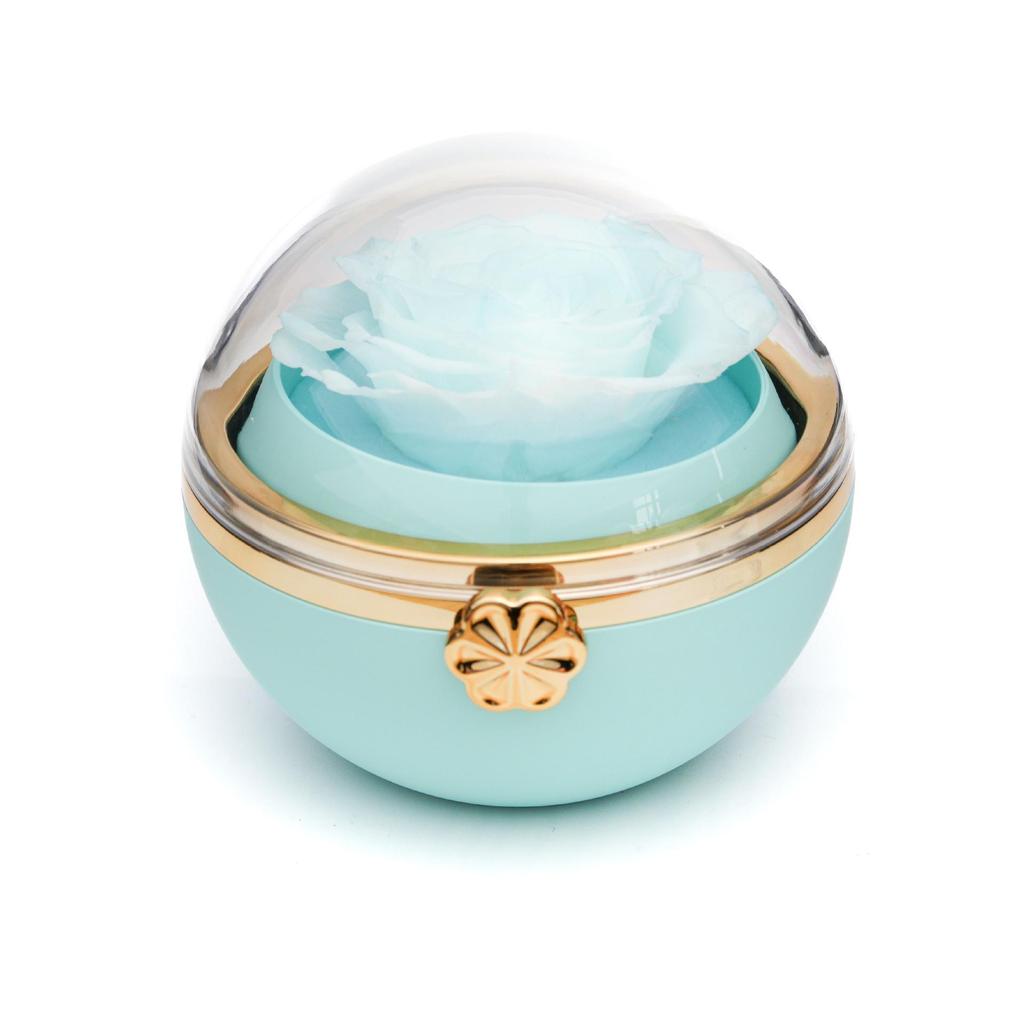 Rotating Rose Gift Box with Necklace and Ring - Valentine's Day Eternal Flower Jewelry Box