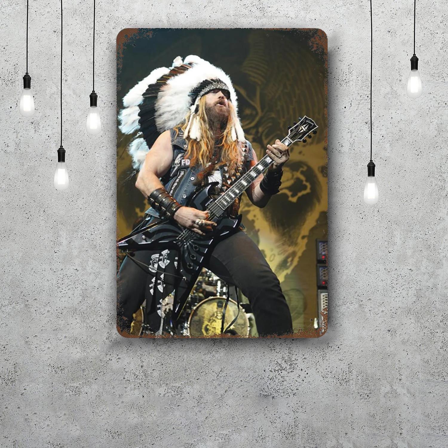 

Zakk Wylde Metal Signs wall decor Vintage Tin Signs Captain Metal Poster Decor for Bar Pub Club Wall Decoration 20x30cm（7.8x11.8inch）