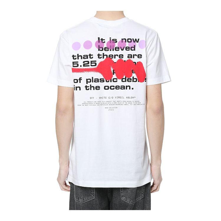 Off-White Pánské tričko s krátkým rukávem s potiskem sloganu SS20 Bílý OMAA027S201850060188