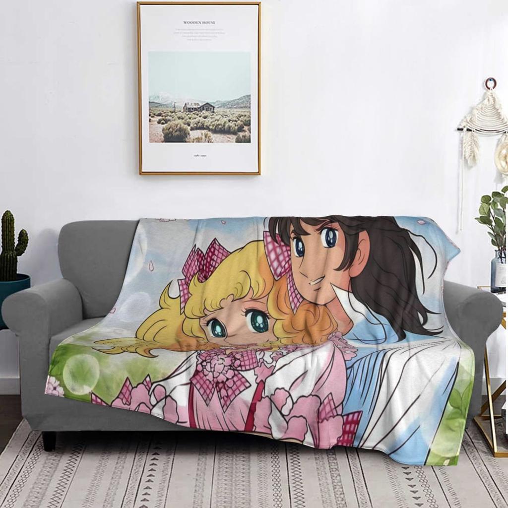 Candy Candy Anime Manga Blankets Soft Warm Flannel Throw Blanket Cover for Bed Living room Picnic Travel Home Sofa