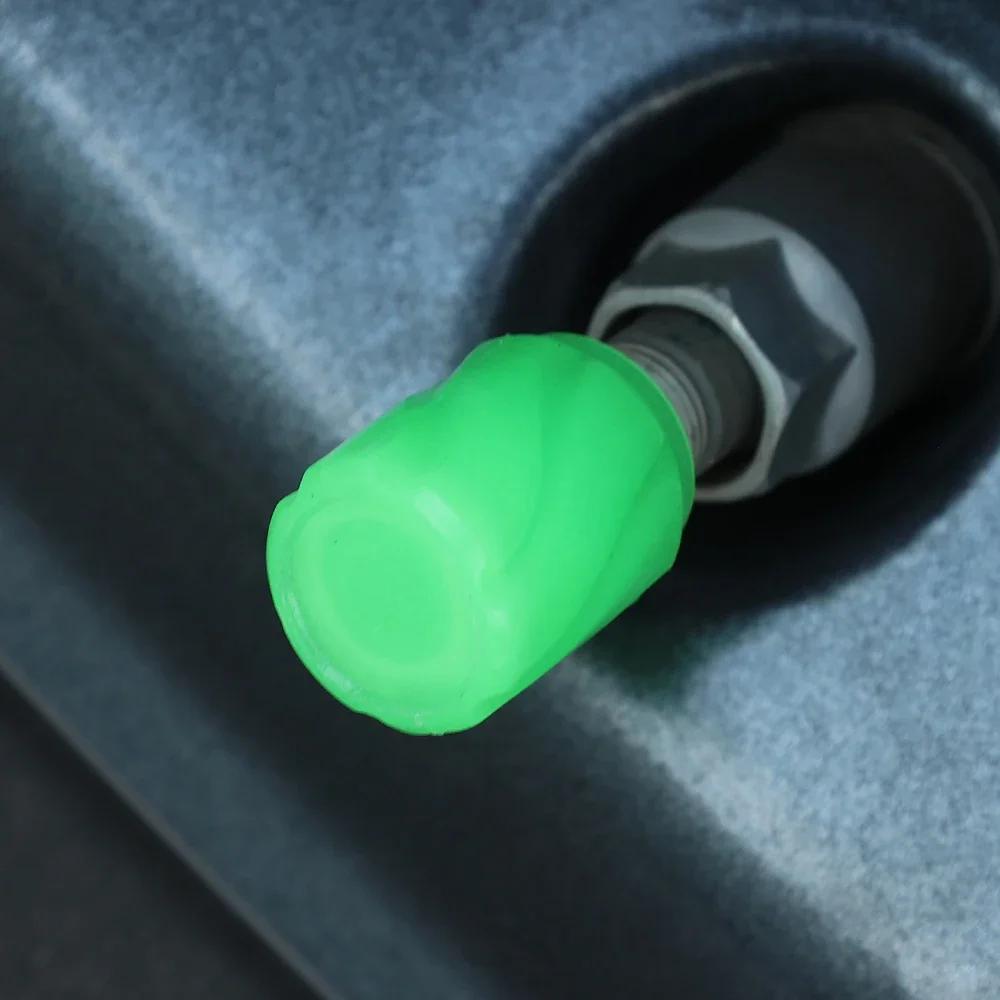 

Светящиеся колпачки для автомобильных шин, пылезащитный защитный чехол для автомобильных шин, светящиеся в темноте декоративные аксессуары 4pcs зелёный