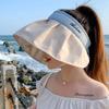 Summer hat women's high-end empty top shell hat seaside travel sun protection sun hat folding sun hat tide