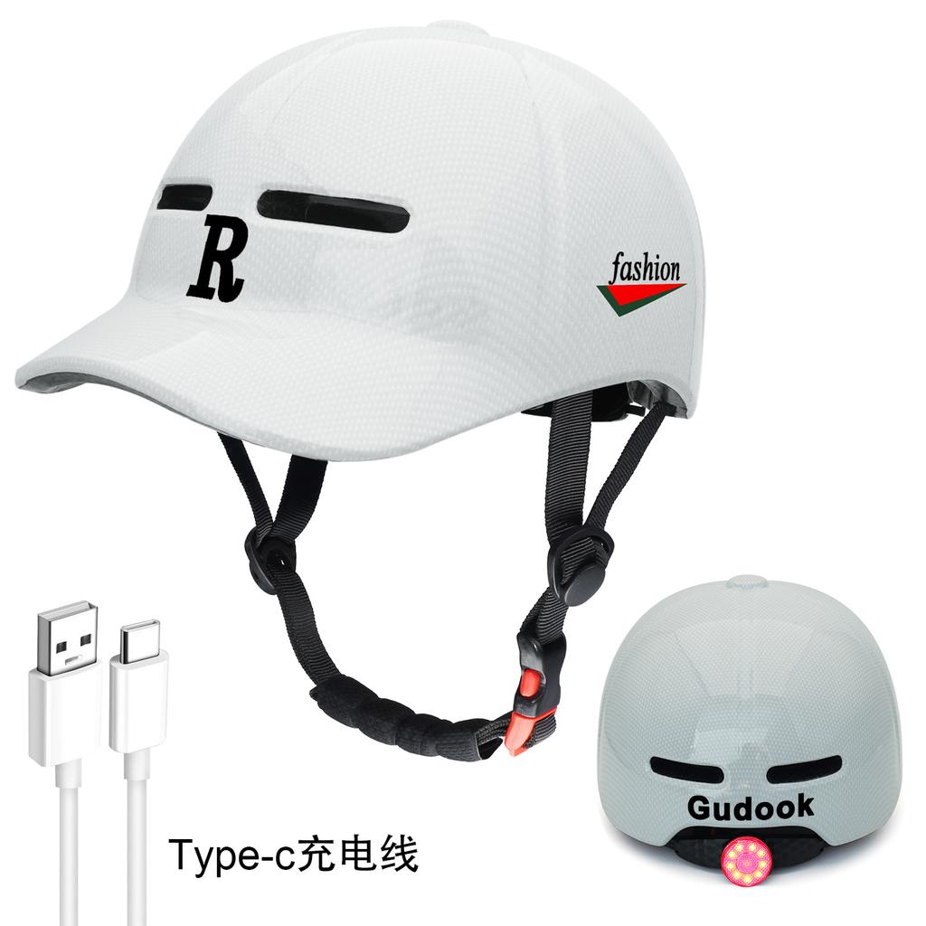 Integrated Baseball Cap Leisure Bicycle Riding Commuter Four Seasons Helmet Skateboard Roller Skating Baseball Motorcycle Cap