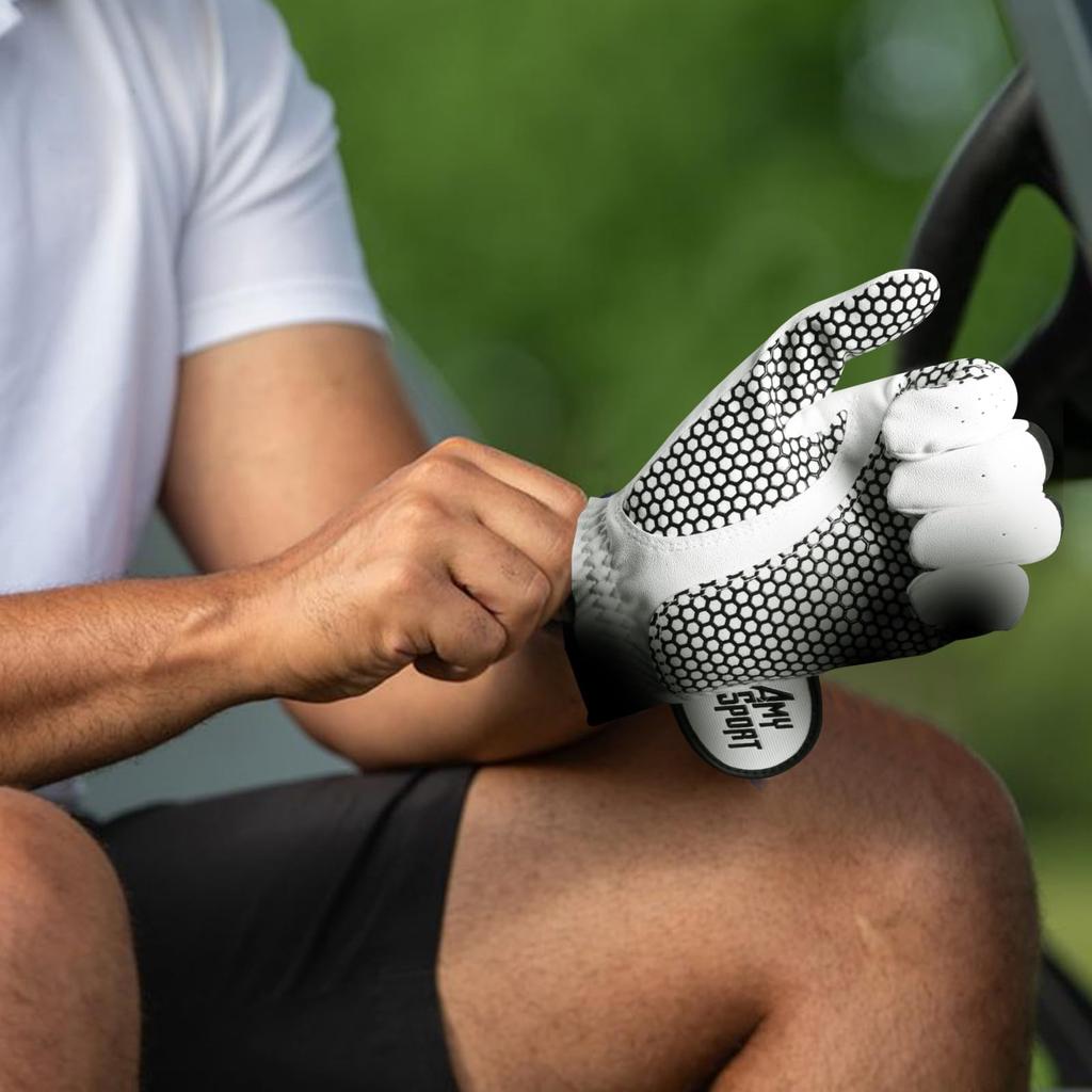Men's Golf Gloves for Both Hands, Set of 2, Microfiber