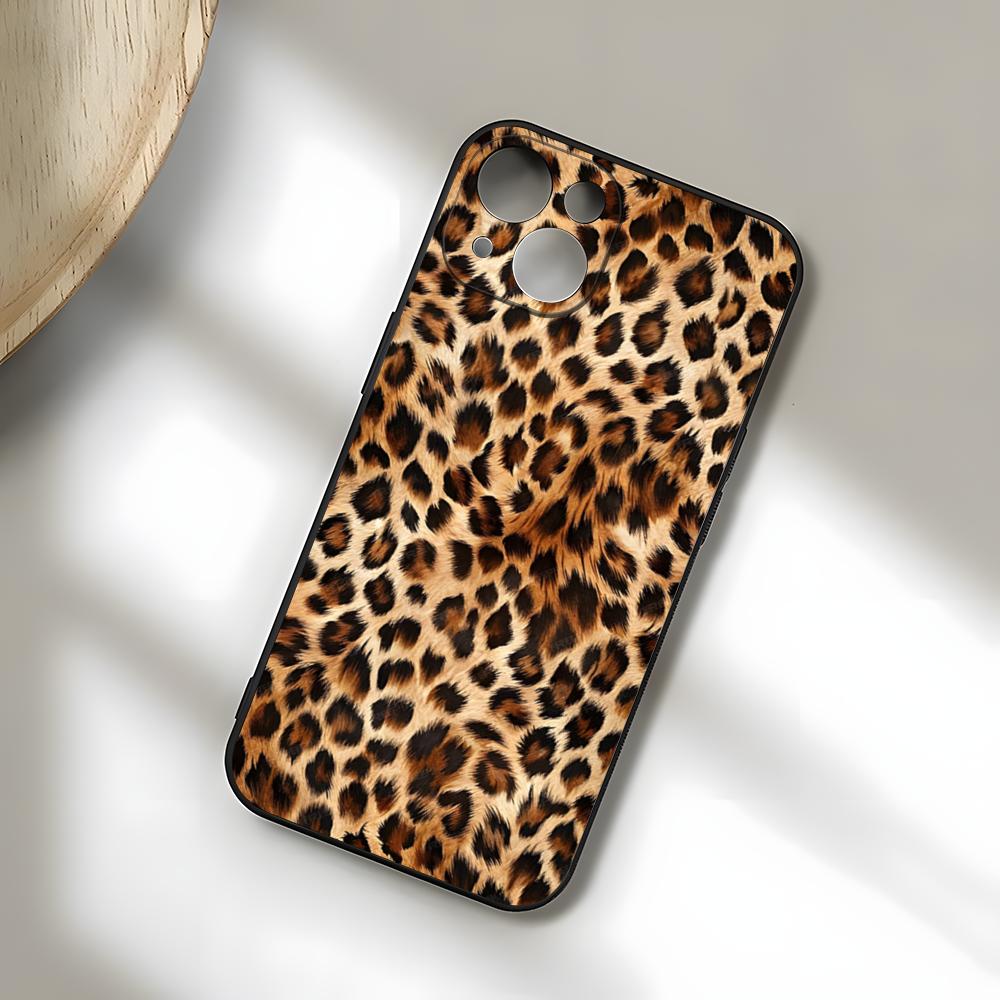 Luxurious Leopard Print Phone Case For IPhone 17 Pro Max 15 Pro 16 14 Plus 12 13 Mini 11 Pro Shockproof Soft Cover