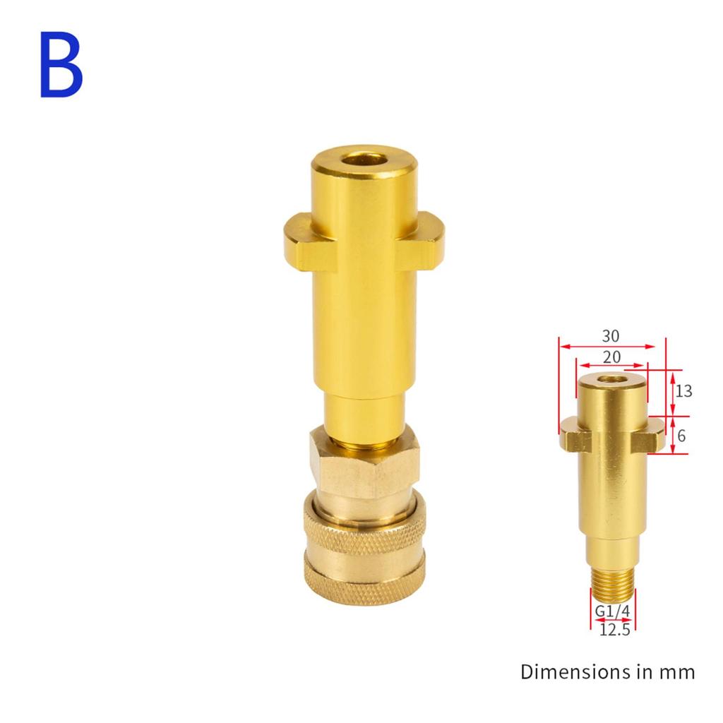 High Pressure Washer Adapter 1/4" Spray Nozzle Tips Sets Brass Female Quick Connector for
