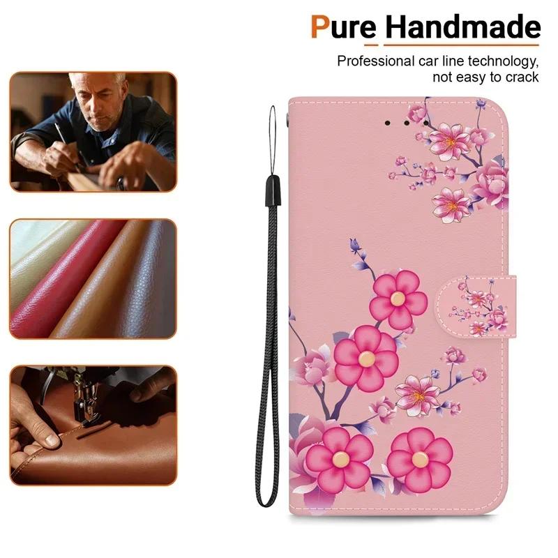 Etui PU X7A Do Honor X7a Etui Portfelowe Do Huawei Honor X 7a x7 Malowane Etui Honor X6a X6 X5 Plus Skórzane Pokrowce Książkowe Coque Muszle