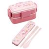 Skater Bento Box Hello Kitty blomsterkrans Sanrio 600 ml antibakteriell fluffy dome lokk 2 lag for kvinner laget i Japan PFLW4AG-A