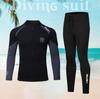 3MM Men Wetsuit Neoprene Scuba Diving Suit Zipper Jacket Pants Spearfishing Swimwear Kayak Surfing Swimsuit