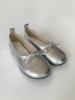 Circle Pebble Ballerina Flat Shoes (Silver)